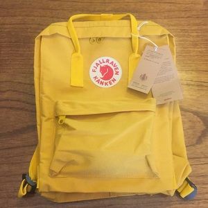 New FJALLRAVEN KANKEN YELLOW BACKPACK